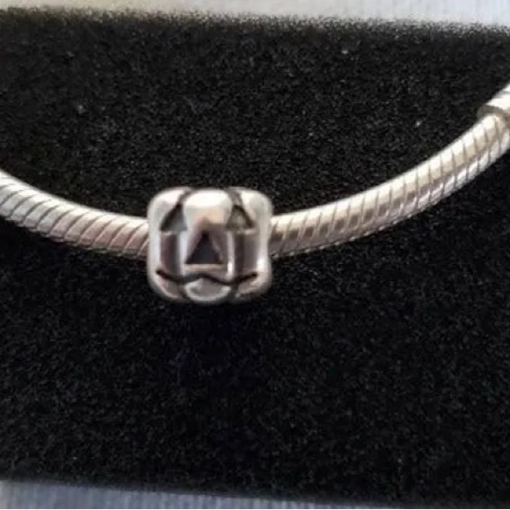 Authentic Pandora Retired Sterling Silver Pumpkin. Stamped.925